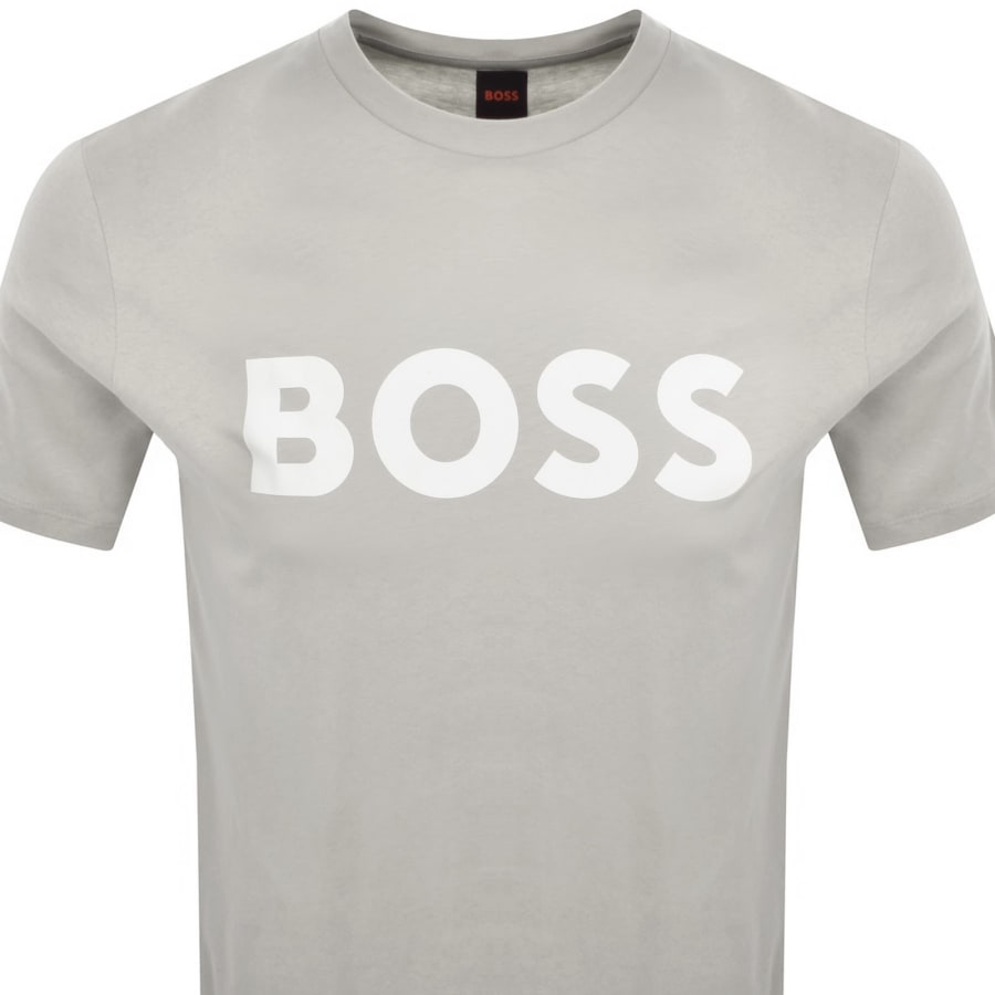 Image number 2 for BOSS Thinking 1 Logo T Shirt Open Grey