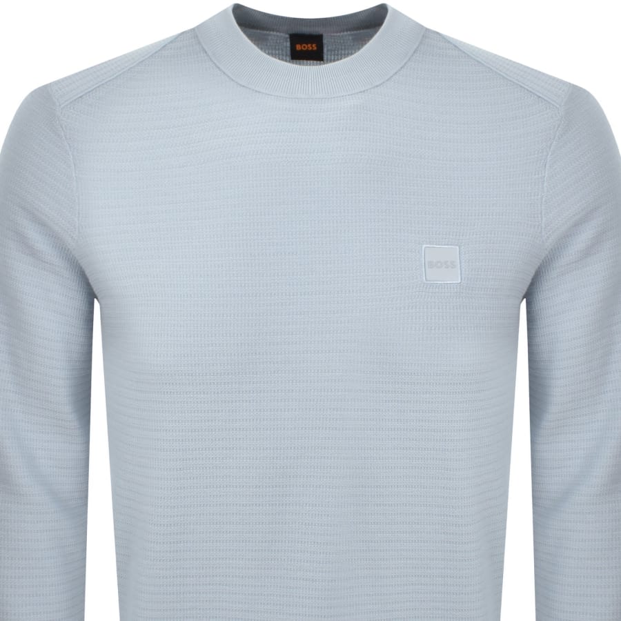 Image number 2 for BOSS Anion Knit Jumper Light Blue