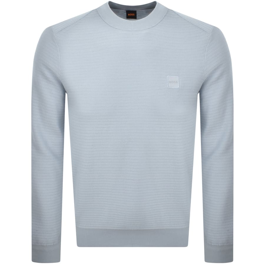 Image number 1 for BOSS Anion Knit Jumper Light Blue