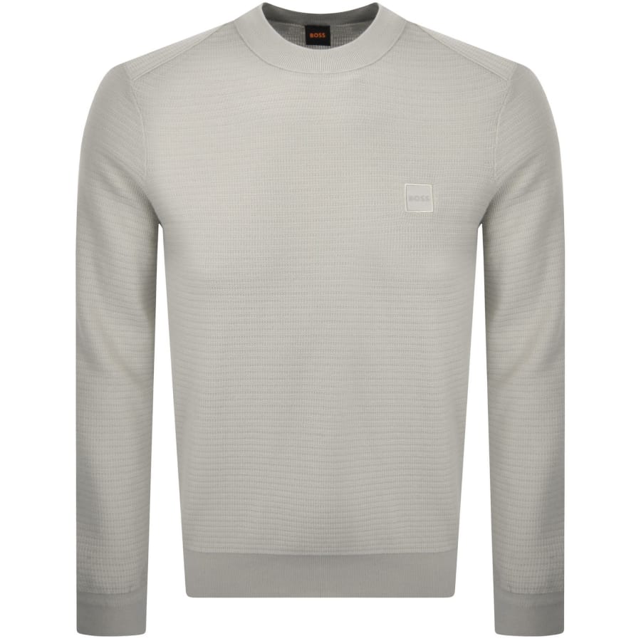 Image number 1 for BOSS Anion Knit Jumper Grey