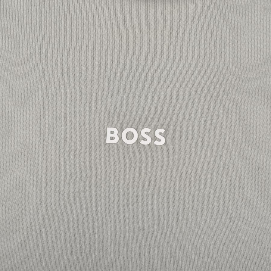 Image number 3 for BOSS Wesmall Pullover Hoodie Grey