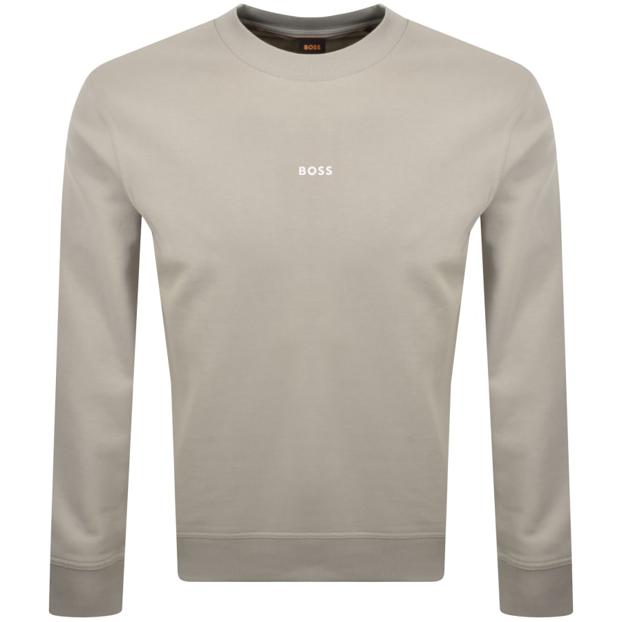 Image number 1 for BOSS We Small Crew Neck Sweatshirt Grey