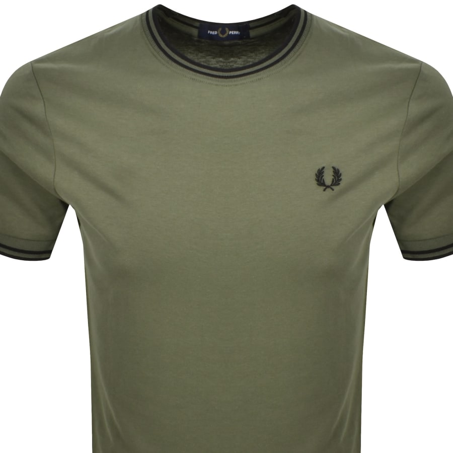 Image number 2 for Fred Perry Twin Tipped T Shirt Green