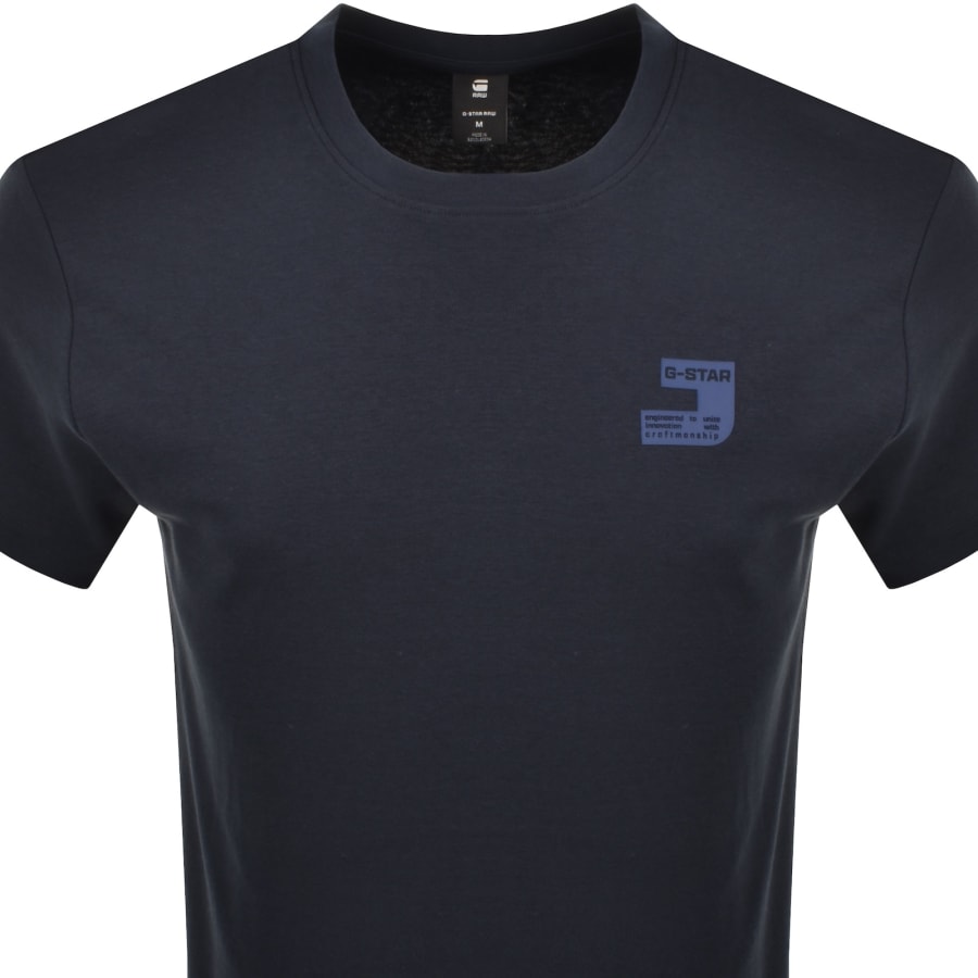 Image number 2 for G-Star Chest Logo T Shirt Salute Navy