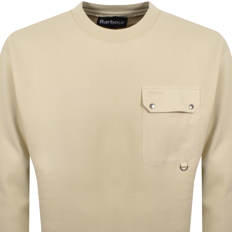 Image number 2 for Barbour Leazes Sweatshirt Beige