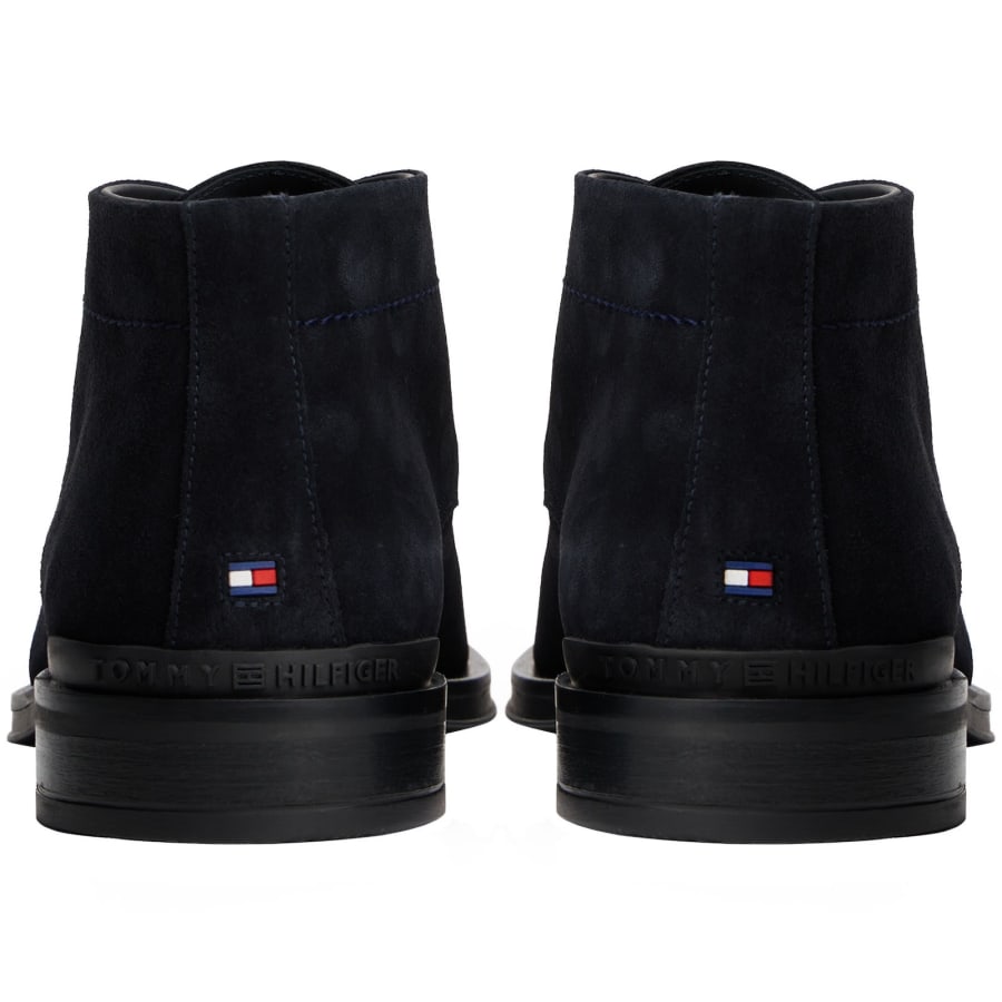Image number 2 for Tommy Hilfiger Corporate Suede Boots Navy