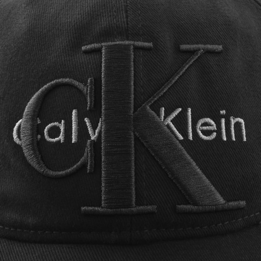 Image number 4 for Calvin Klein Layered Monologo Cap Black
