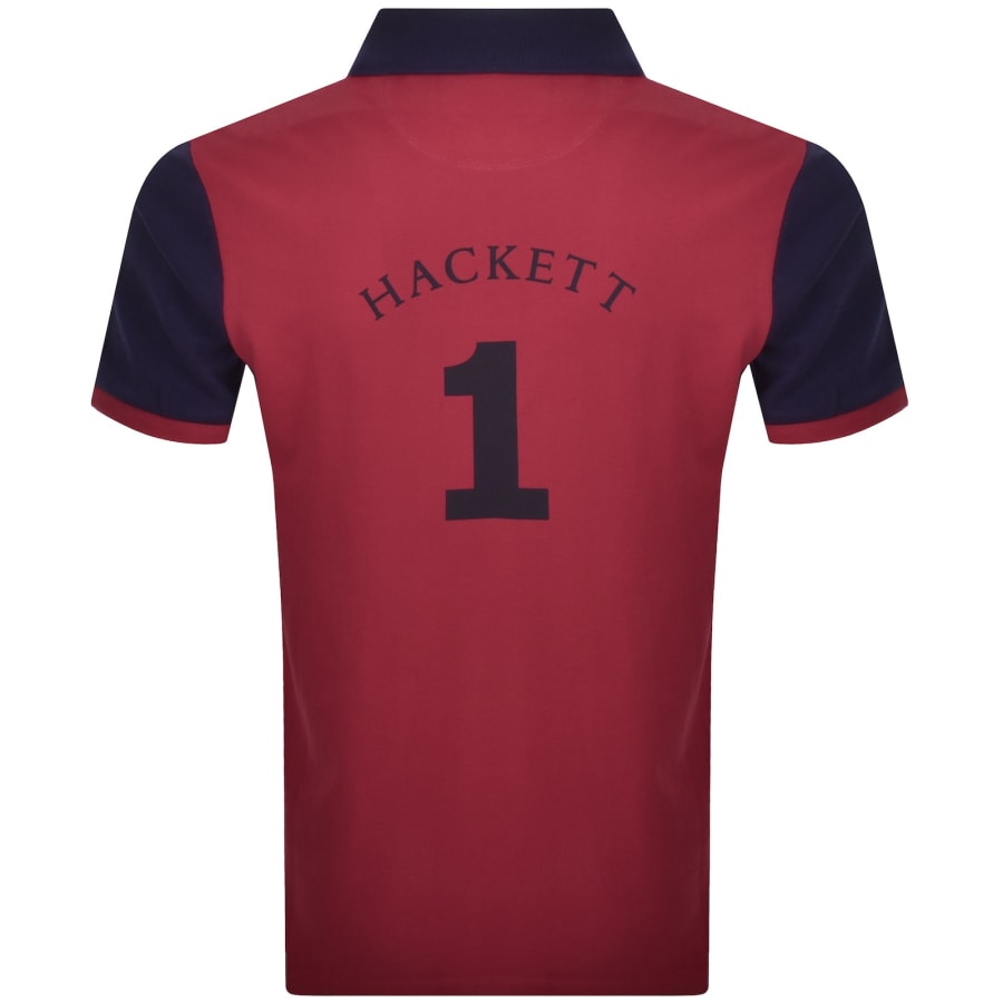 Image number 5 for Hackett Number Polo T Shirt Blue