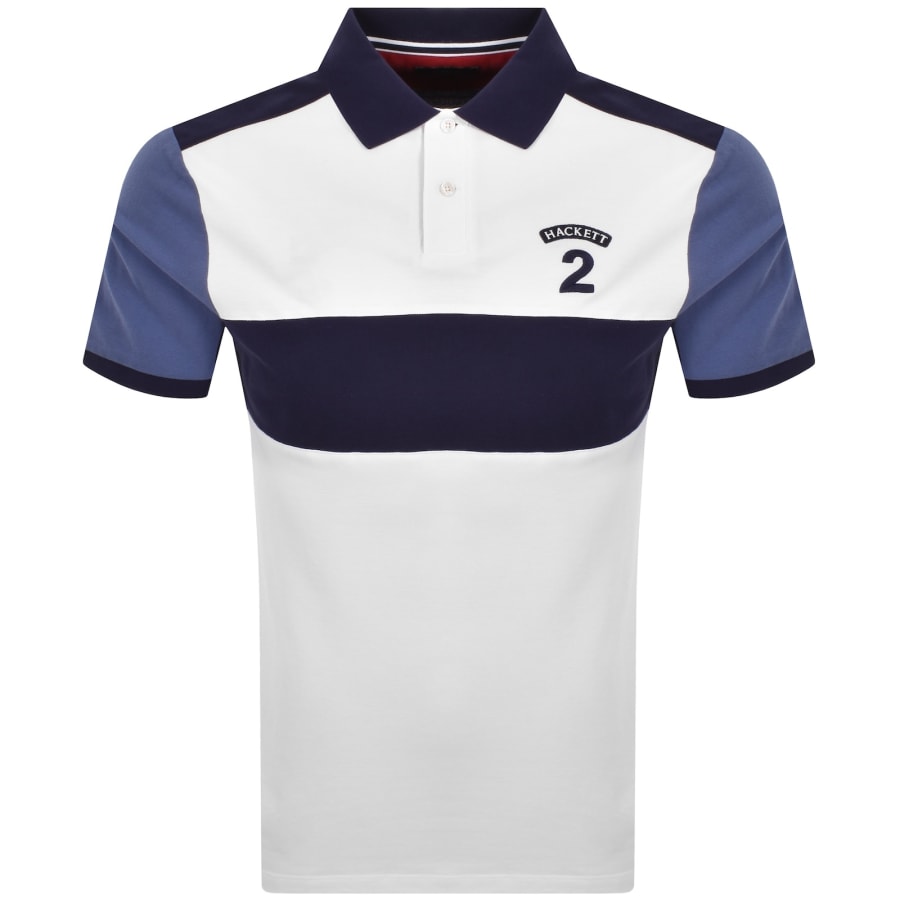 Image number 2 for Hackett Number Polo T Shirt White