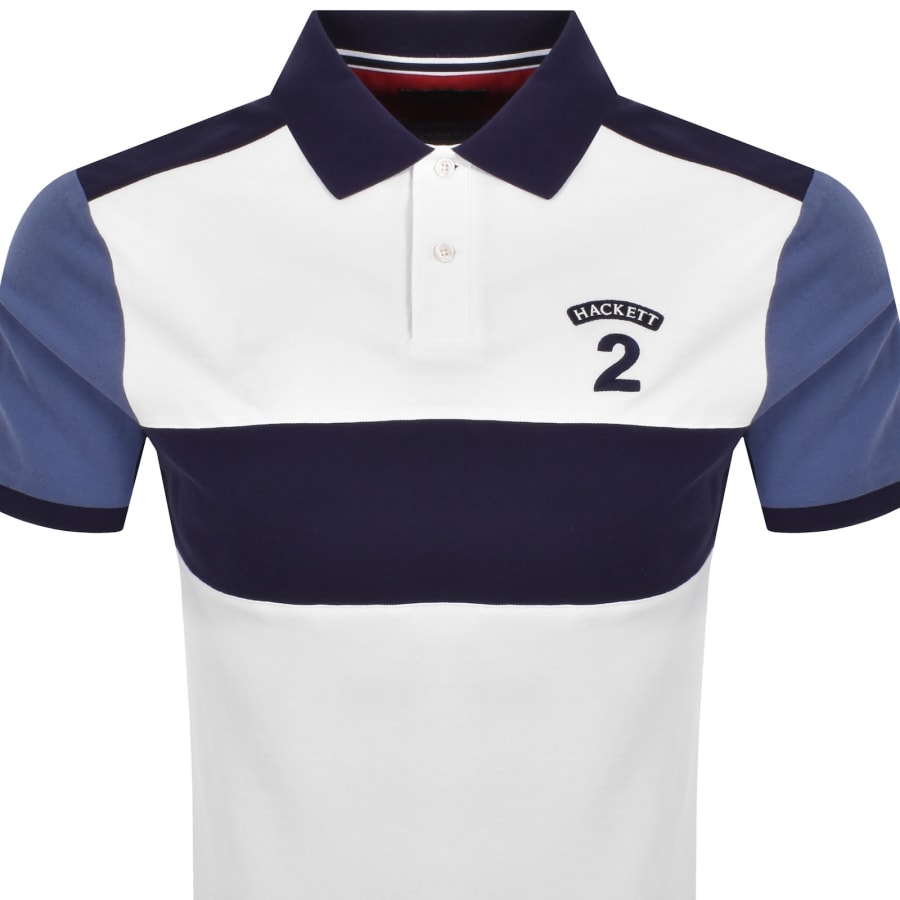 Image number 3 for Hackett Number Polo T Shirt White