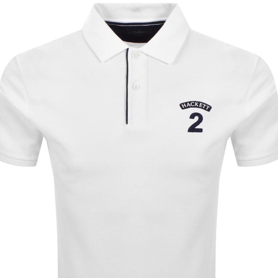 Image number 2 for Hackett Number Polo T Shirt White