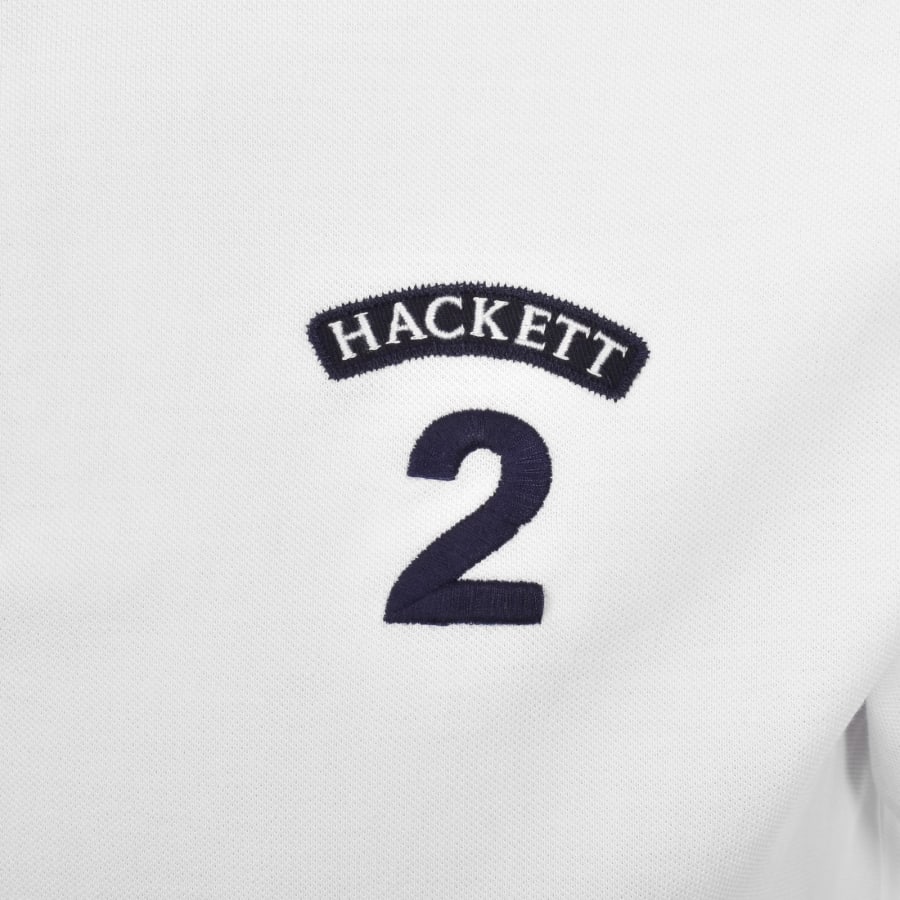 Image number 3 for Hackett Number Polo T Shirt White