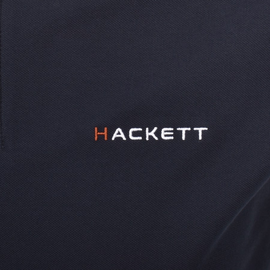 Image number 3 for Hackett Sport Tipped Polo T Shirt Navy