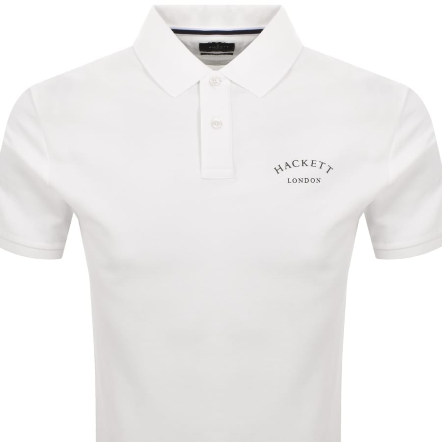 Image number 2 for Hackett Logo Polo T Shirt White