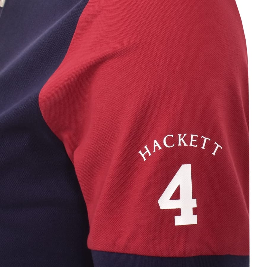 Image number 4 for Hackett Number Polo T Shirt Navy