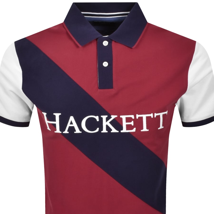 Image number 3 for Hackett Number Polo T Shirt Red