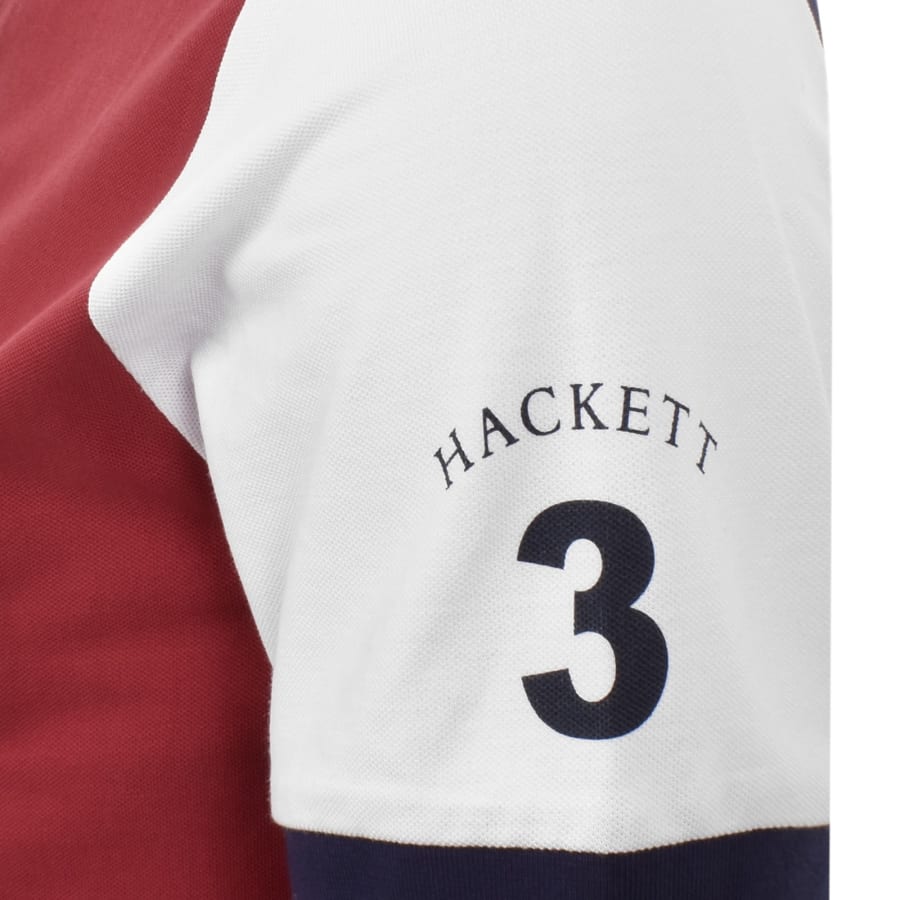 Image number 4 for Hackett Number Polo T Shirt Red