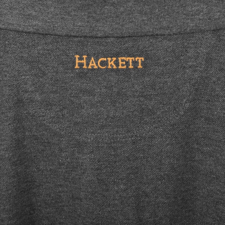Image number 5 for Hackett Crest Panel Polo T Shirt Grey
