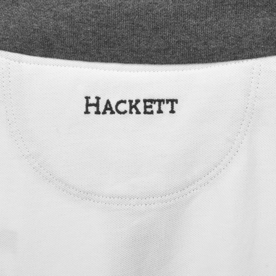 Image number 5 for Hackett Crest Panel Polo T Shirt White