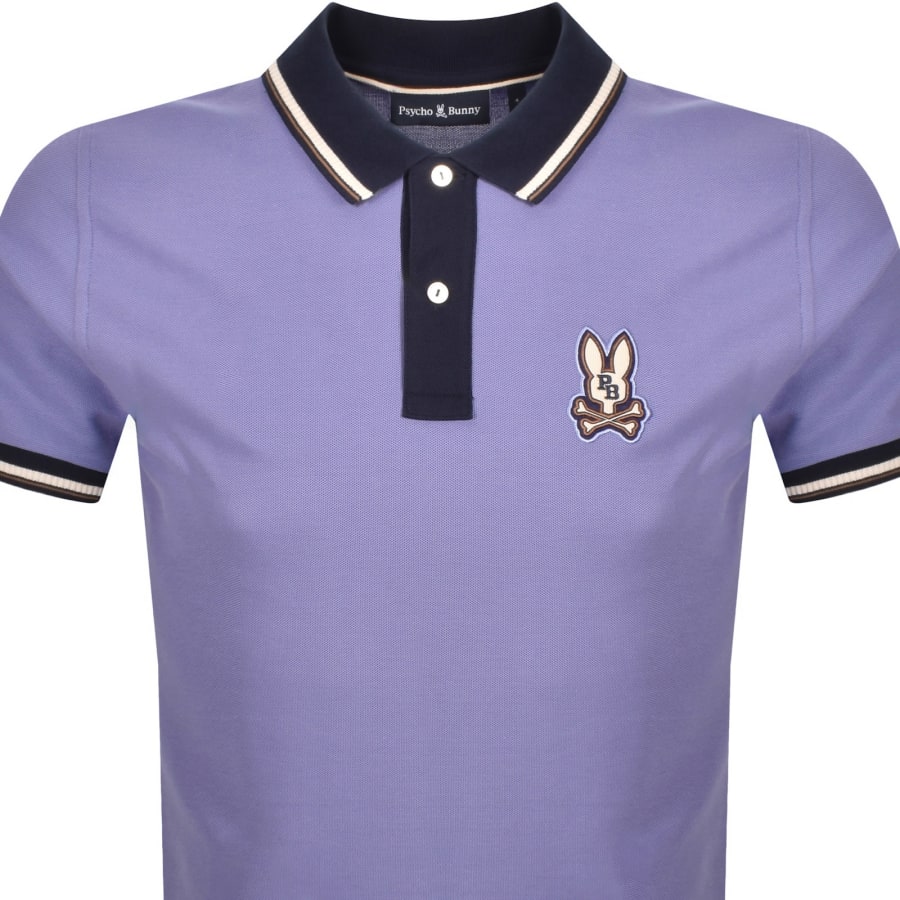 Image number 2 for Psycho Bunny Wade Pique Polo T Shirt Blue