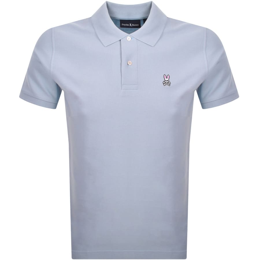 Image number 1 for Psycho Bunny Classic Pique Polo T Shirt Blue