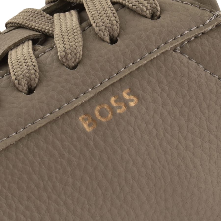 Image number 4 for BOSS Kieran Tennis Trainers Dark Beige