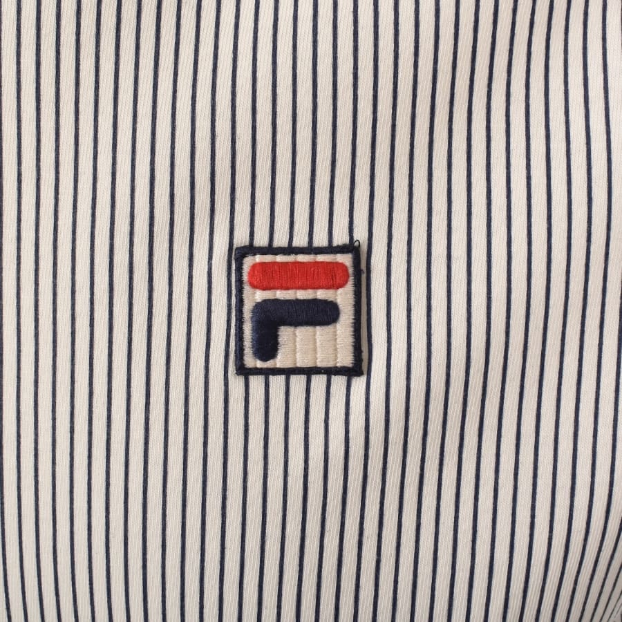 Image number 3 for Fila Vintage Pinstripe T Shirt Cream