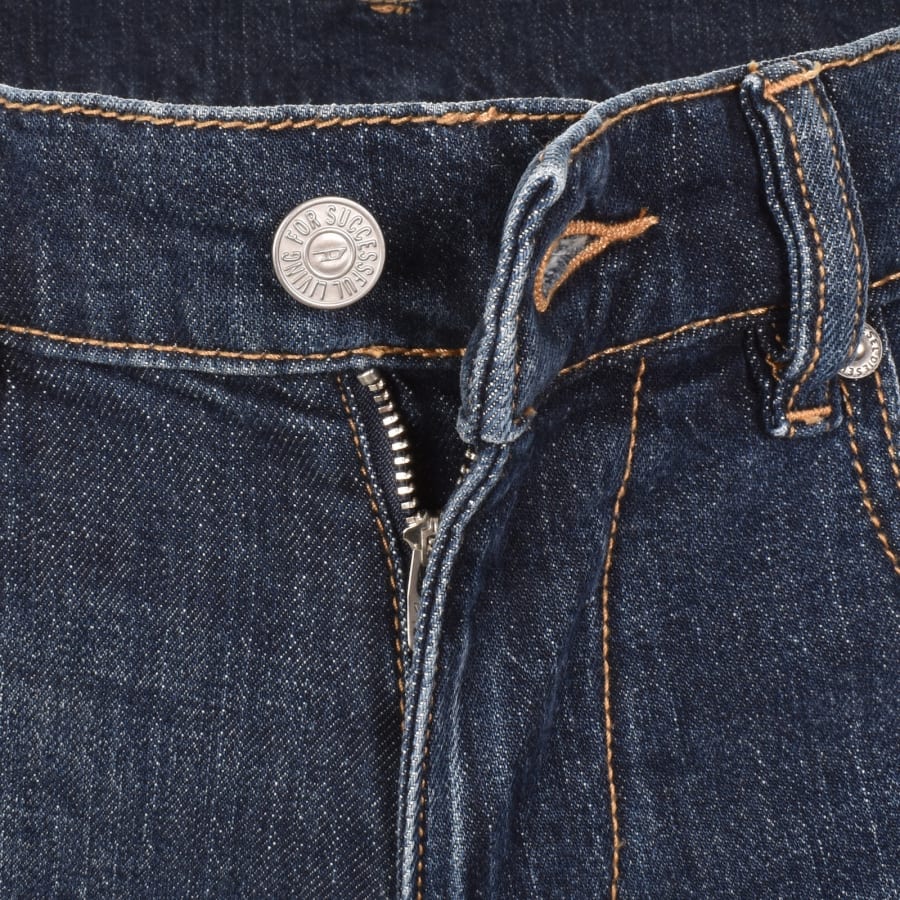Image number 5 for Diesel D Strukt Slim Fit Dark Wash Jeans Blue