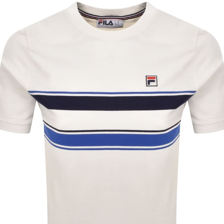 Image number 2 for Fila Vintage Iggy Stripe T Shirt Cream