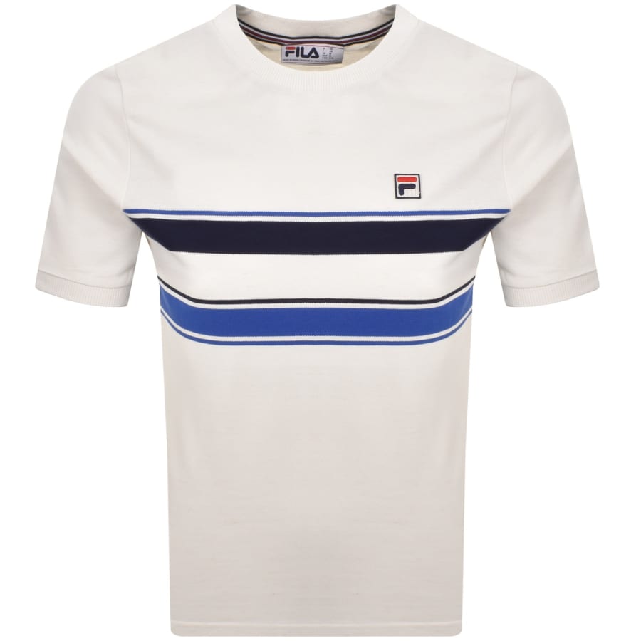 Image number 1 for Fila Vintage Iggy Stripe T Shirt Cream