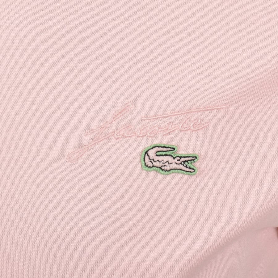 Image number 3 for Lacoste Double Logo T Shirt Pink