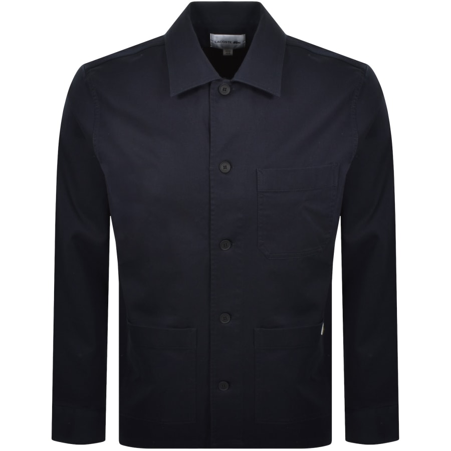 Image number 1 for Lacoste Woven Overshirt Navy