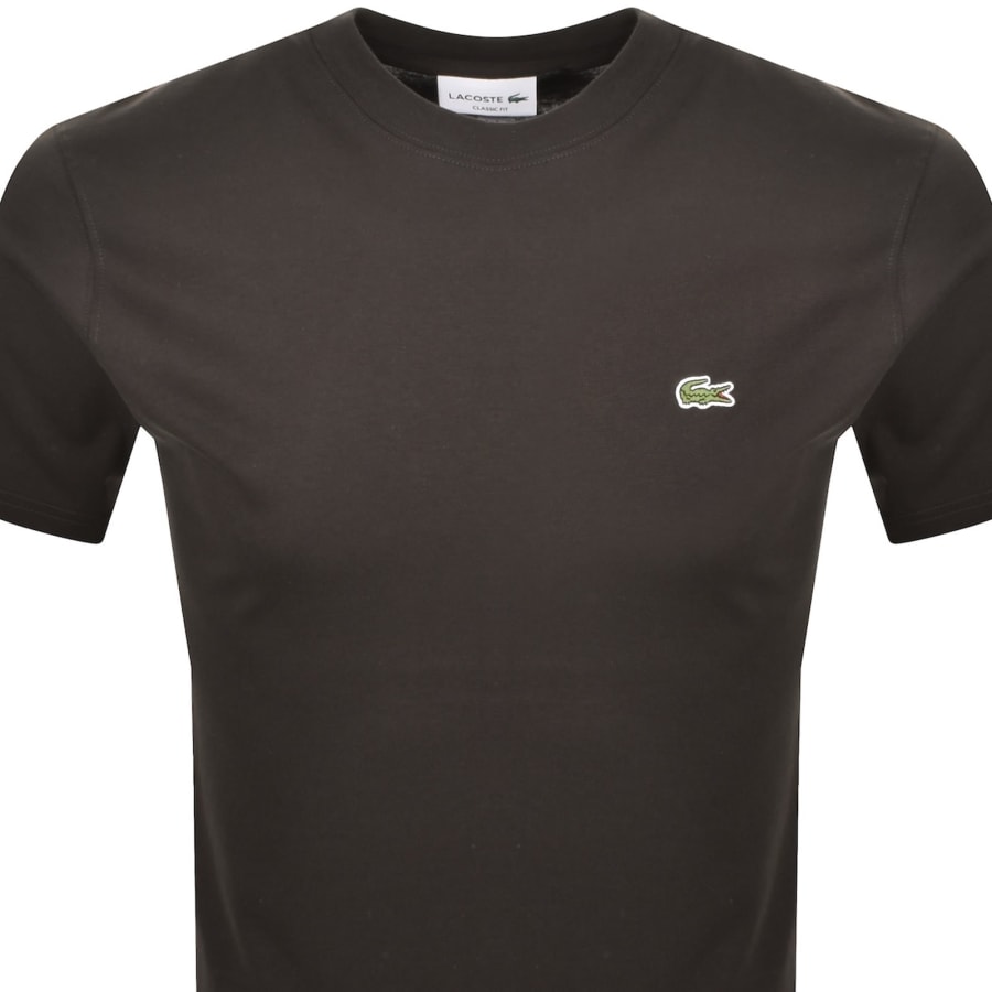 Image number 2 for Lacoste Core Logo T Shirt Brown