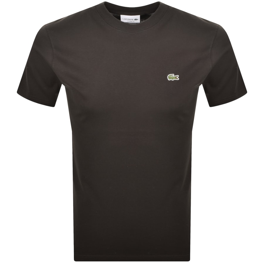 Image number 1 for Lacoste Core Logo T Shirt Brown