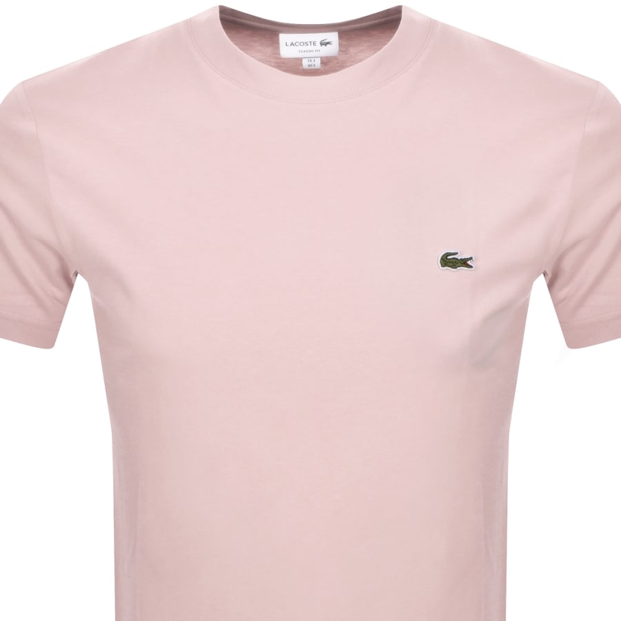 Image number 2 for Lacoste Crew Neck T Shirt Pink