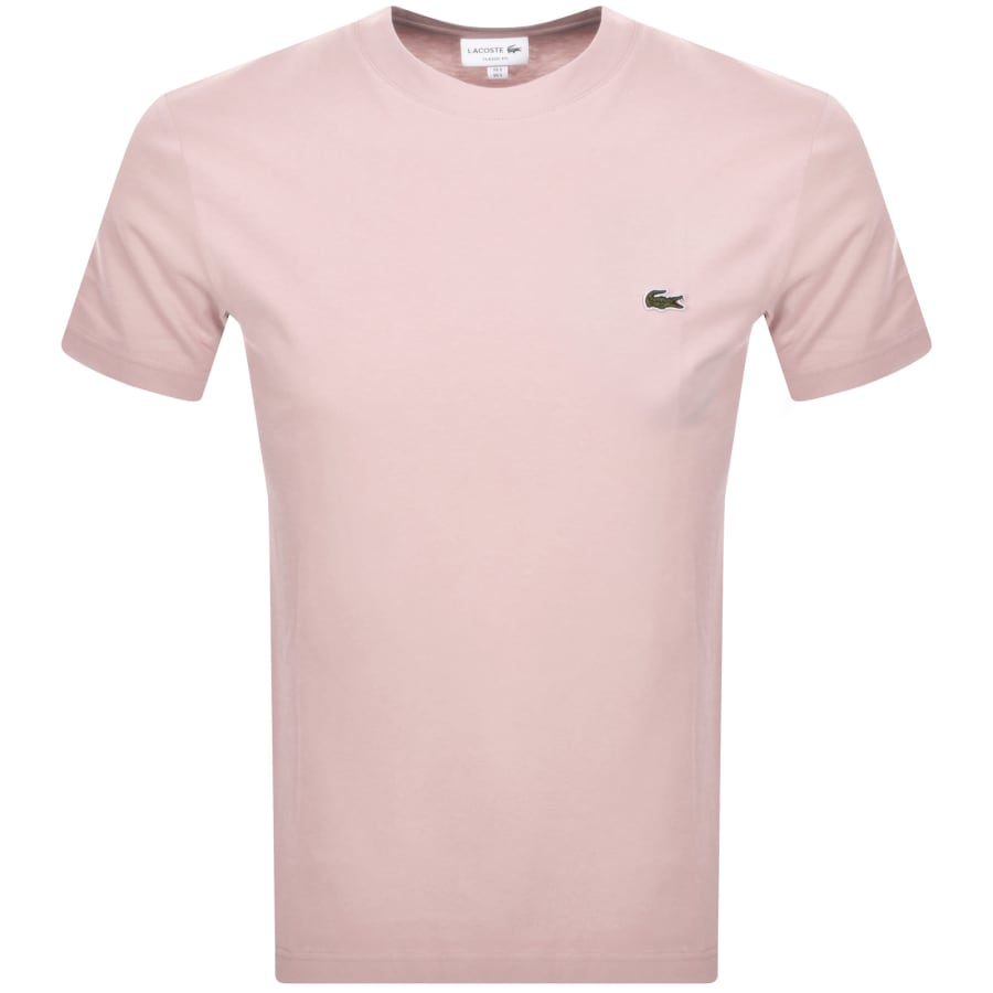 Image number 1 for Lacoste Crew Neck T Shirt Pink