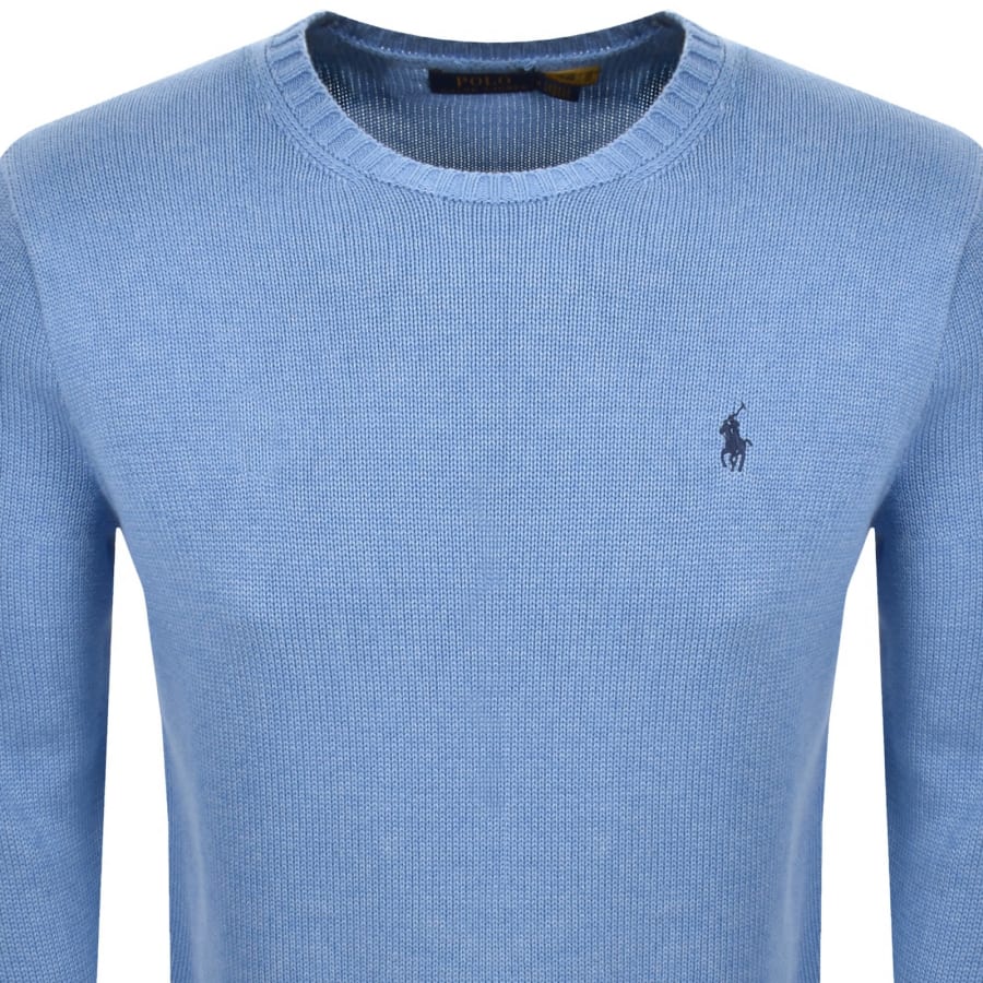 Image number 2 for Ralph Lauren Crew Neck Knit Jumper Blue