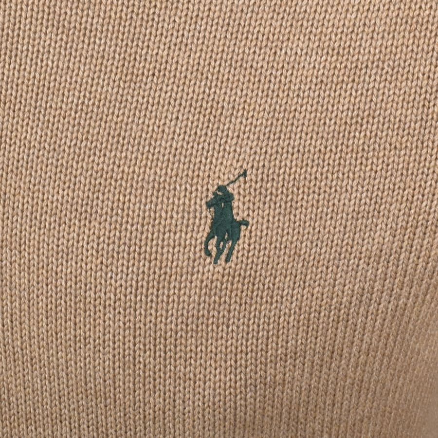 Image number 3 for Ralph Lauren Half Zip Knit Jumper Bronze
