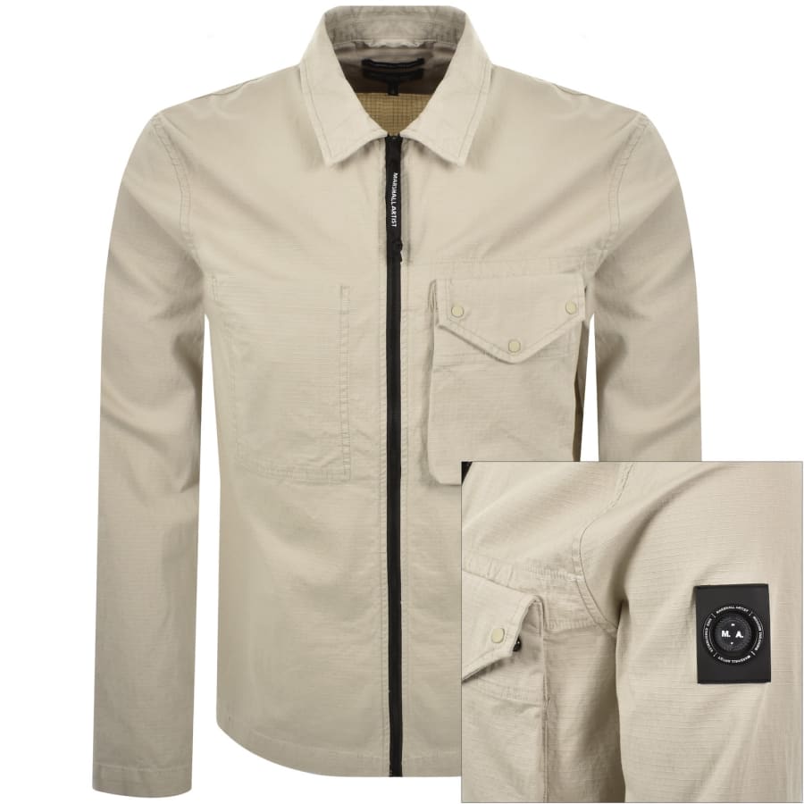 Image number 1 for Marshall Artist Vena Overshirt Beige