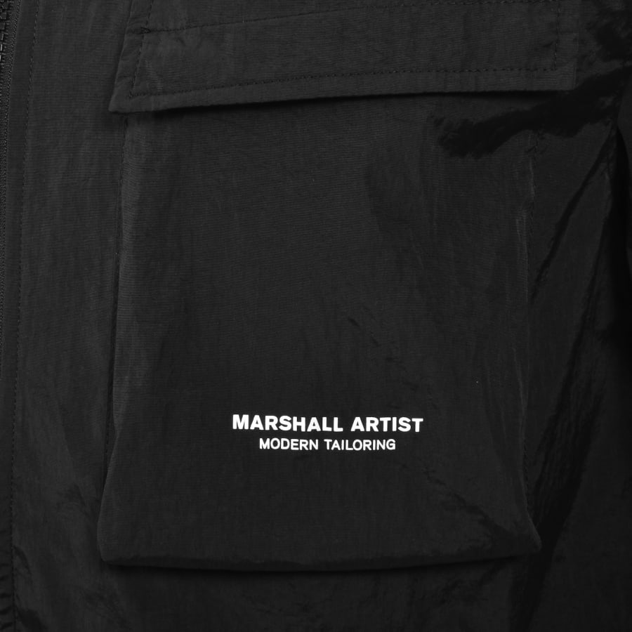 Image number 4 for Marshall Artist Crux Hooded Overshirt Black