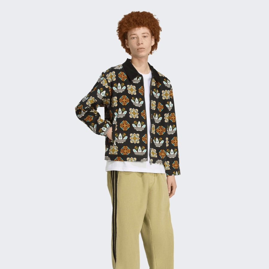 Image number 4 for adidas Originals Monogram Corduroy Jacket Black