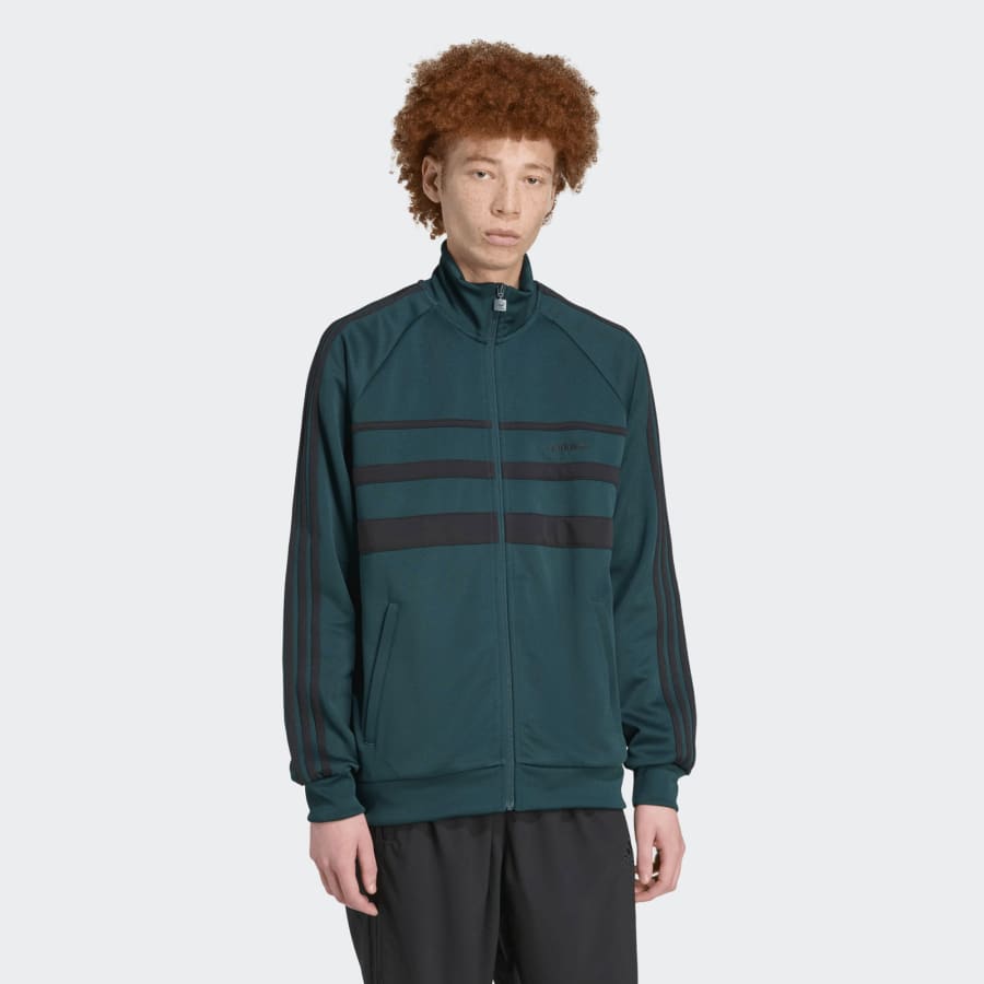 Image number 5 for adidas Originals Full Zip Track Top Green