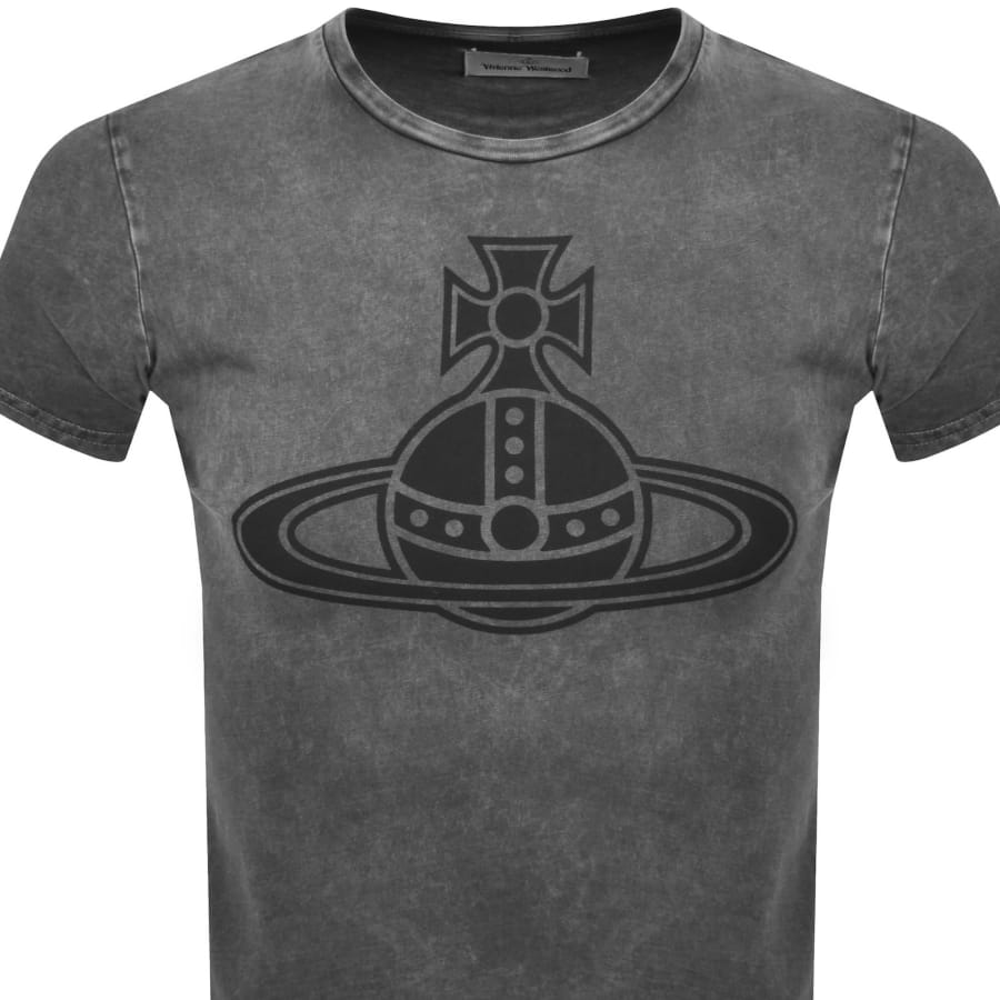 Image number 2 for Vivienne Westwood Paris Orb Peru T Shirt Grey