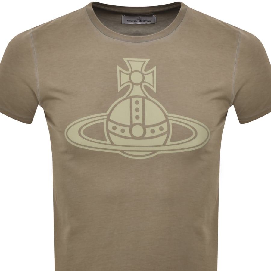 Image number 2 for Vivienne Westwood Paris Orb Peru T Shirt Khaki