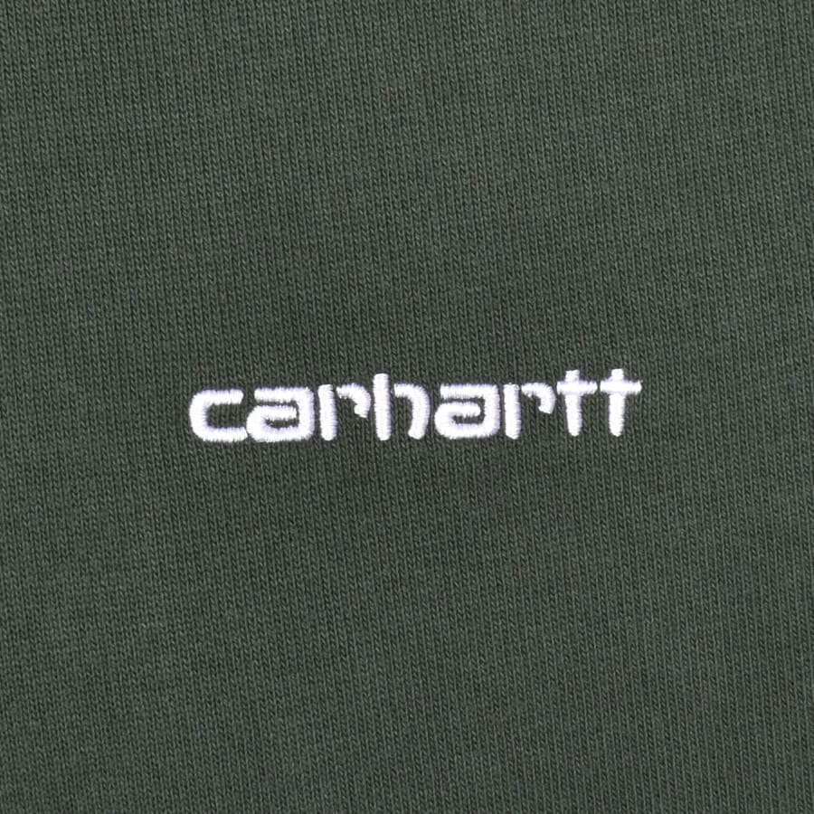 Image number 3 for Carhartt WIP Script Hoodie Green