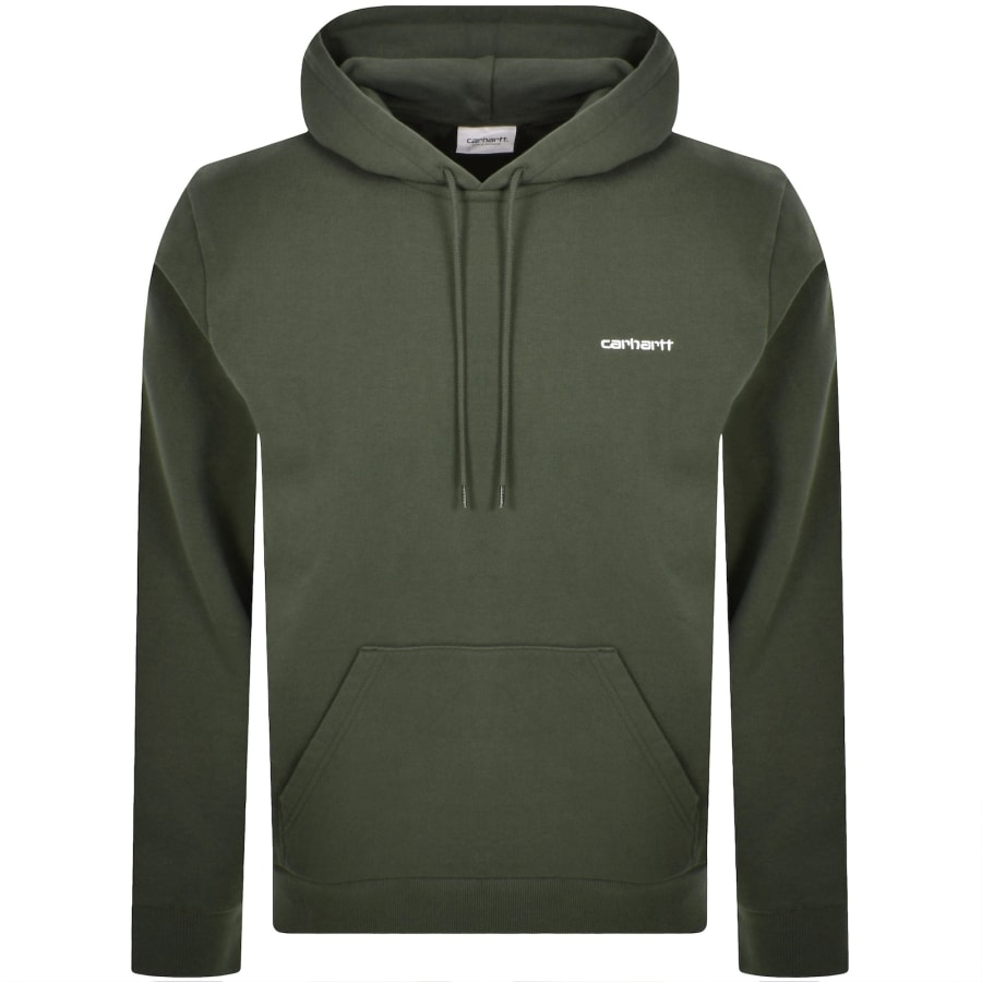 Image number 1 for Carhartt WIP Script Hoodie Green