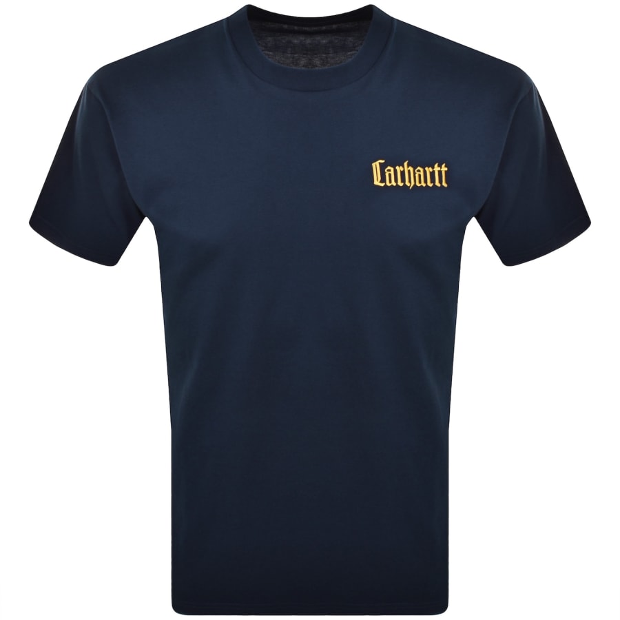 Image number 2 for Carhartt WIP Schooling T Shirt Navy