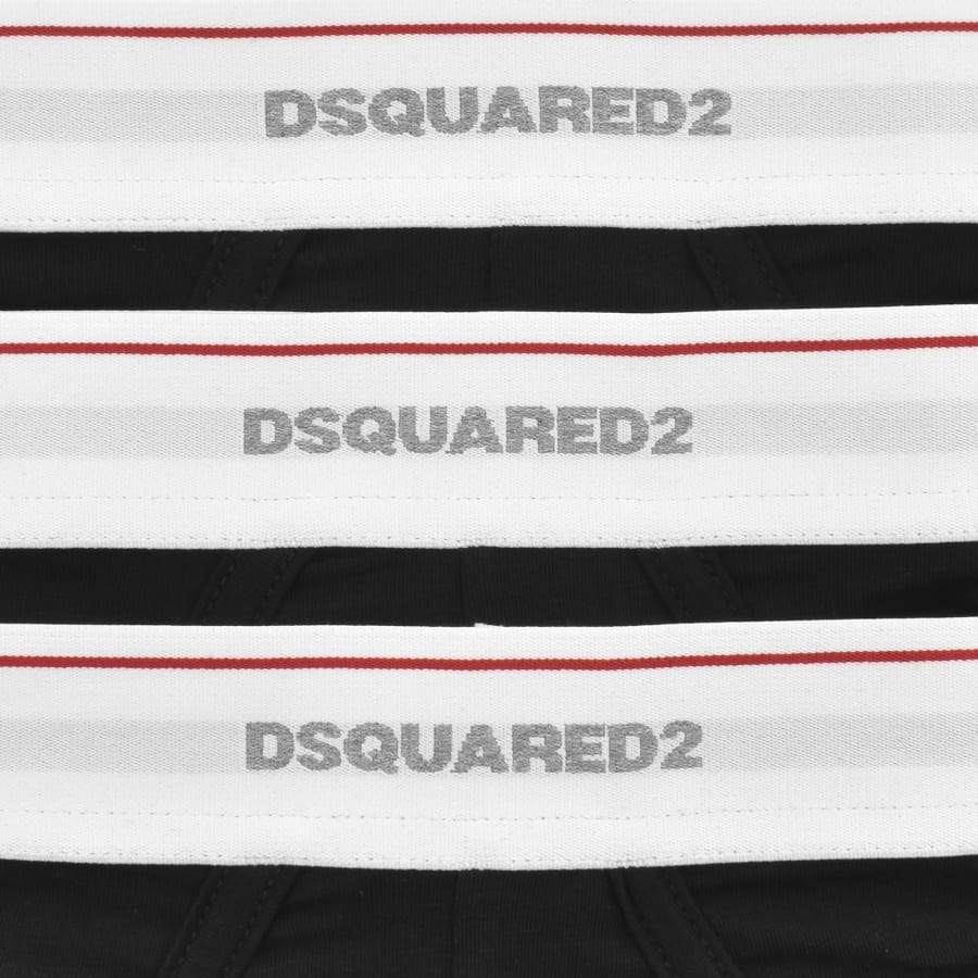 Image number 3 for DSQUARED2 Underwear 3 Pack Briefs Black