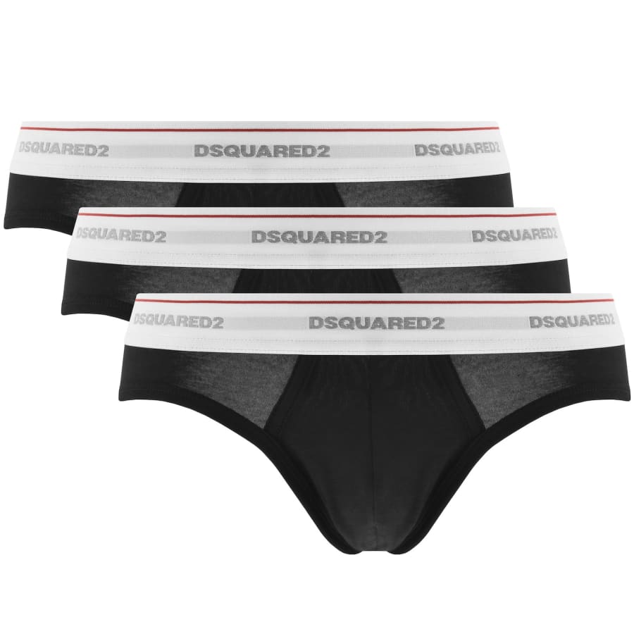 Image number 1 for DSQUARED2 Underwear 3 Pack Briefs Black