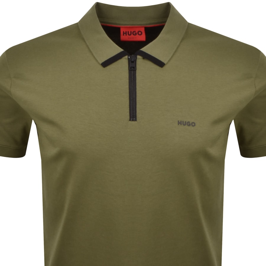 Image number 2 for HUGO Dalomino Polo T Shirt Open Green